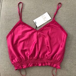 Zara Silk Crop Top size M